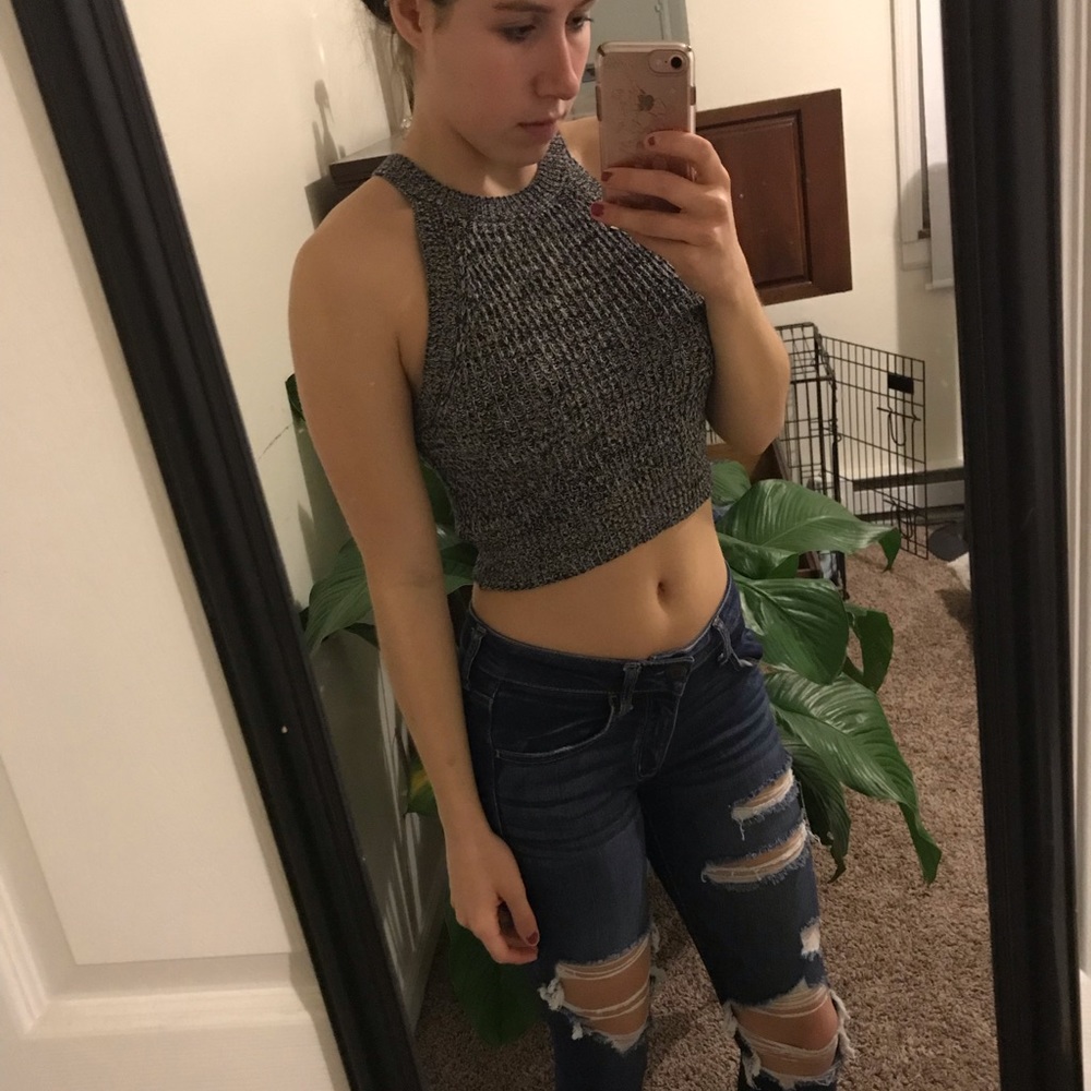 forever 21 knit crop top